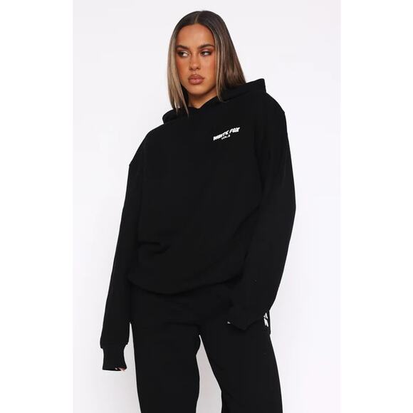 White Fox Other - White Fox Offstage Hoodie & Sweatpants 2-Piece Track Set  S/M Black Lounge Cozy